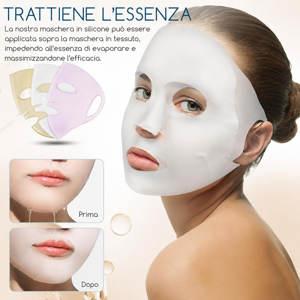 Maschera in tessuto idratante