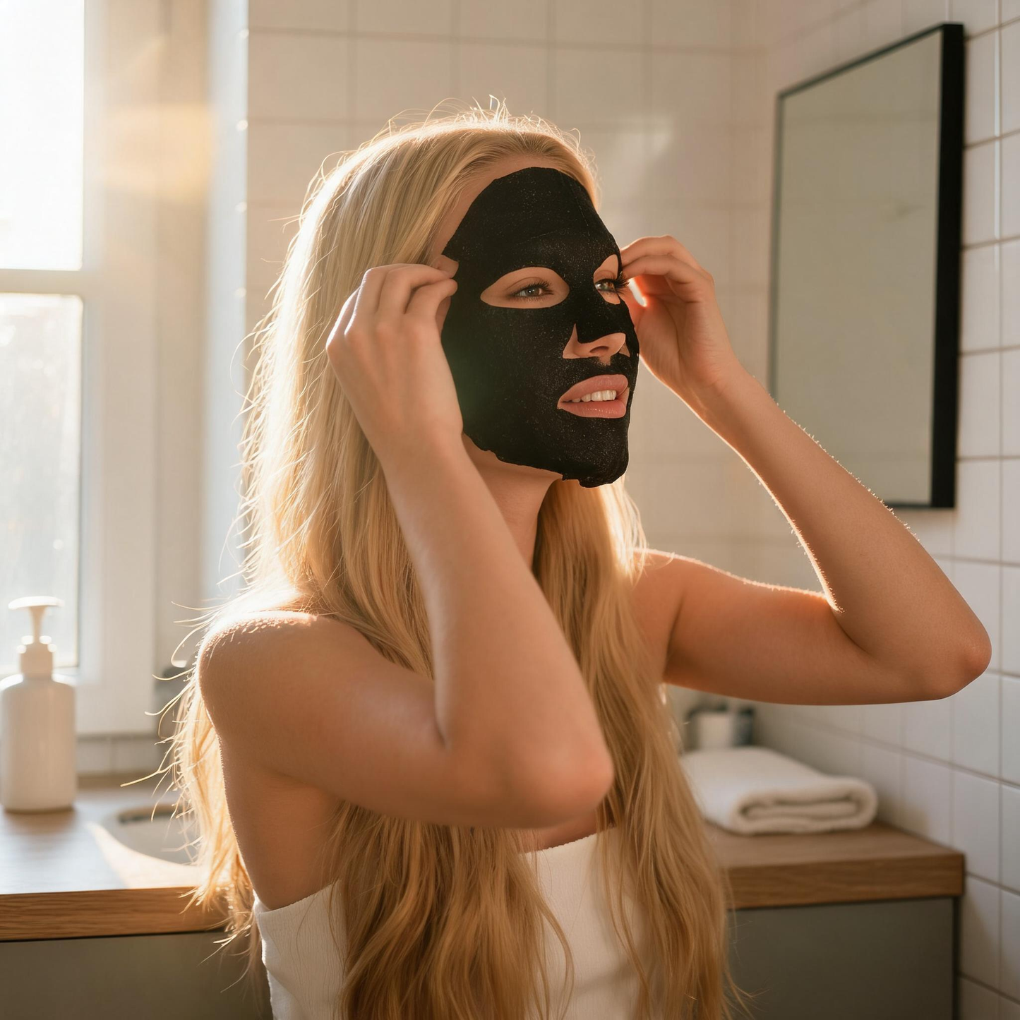 Maschera in tessuto purificante per i pori all’acido salicilico