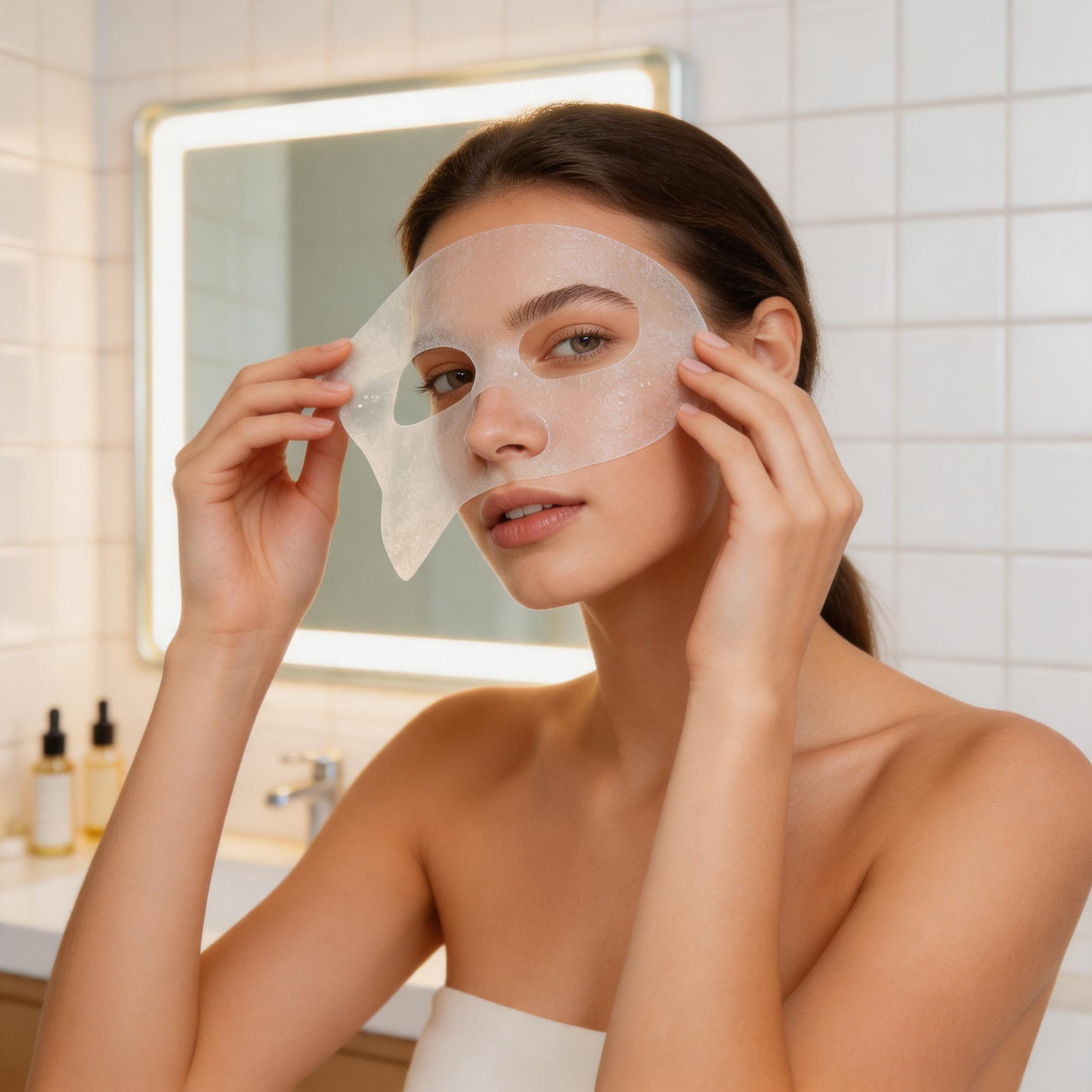 Maschera in tessuto purificante e riequilibrante al tea tree oil