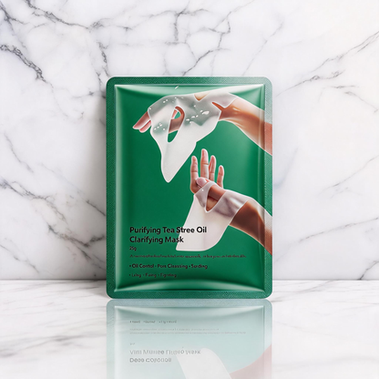 Maschera in tessuto purificante e riequilibrante al tea tree oil